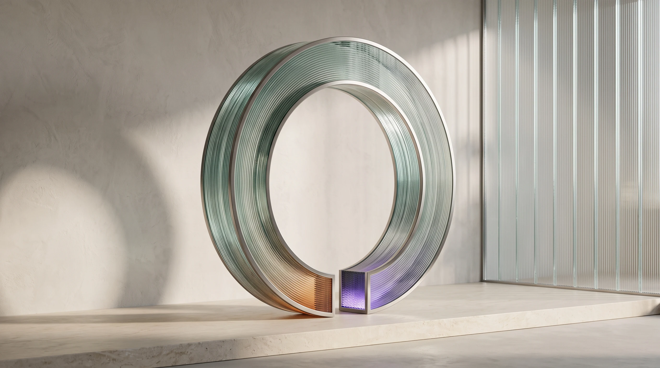 Open glass ring