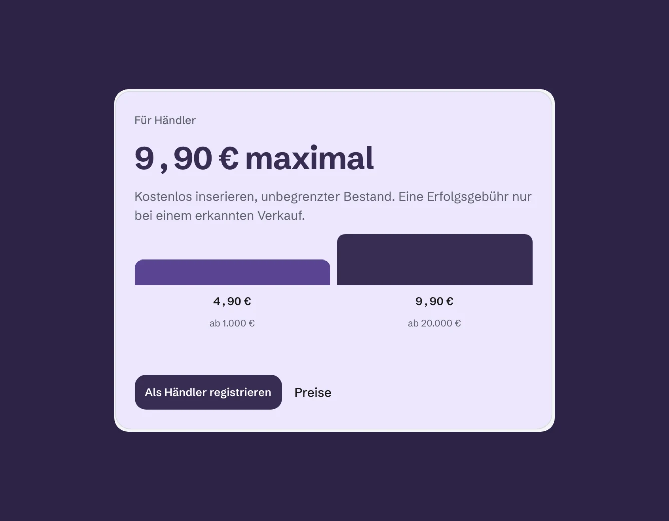 woaah dealer pricing, 9,90 € maximum